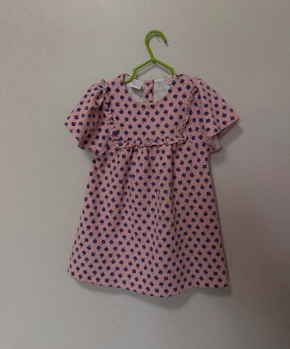Zara Pink & Blue Floral Toddler Dress